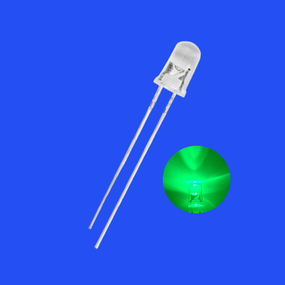 5mm 1.5Hz 12V 1/6 ड्यूटी साइकिल ग्रीन रंग 515-525nm 5000-7000mcd गोल सिर प्रतिरोधक एकीकृत फ्लैशिंग एलईडी