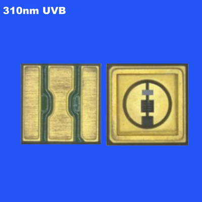 0.6W 310nm UVB 3535 SMD एलईडी चिप सिरेमिक सीलिंग क्लियर लेंस 120 डिग्री पौधों के विकास के लिए