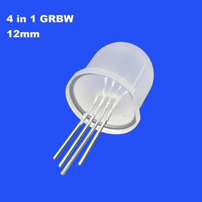 SK6812 12mm 4in1 GRGBW पूर्ण रंग फैला हुआ गोल सिर 60 डिग्री एलईडी पिक्सेल स्क्रीन के लिए एड्रेस करने योग्य पिक्सेल एलईडी डायोड